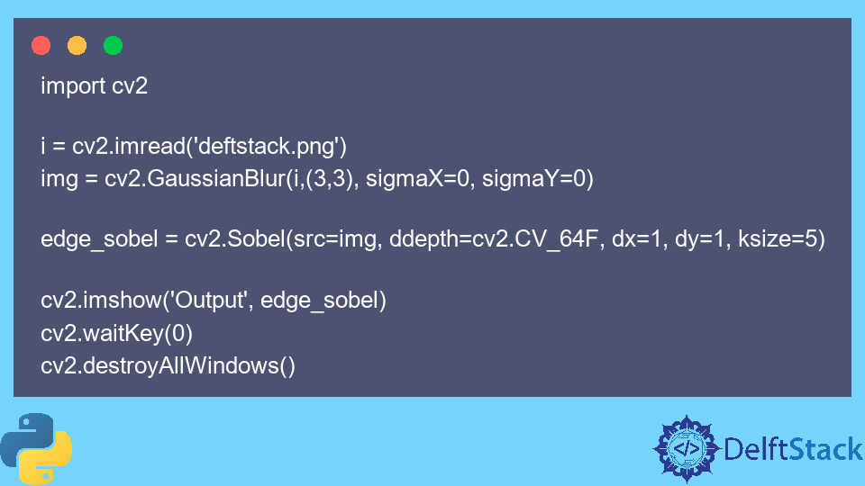 Funci N Opencv Sobel Delft Stack